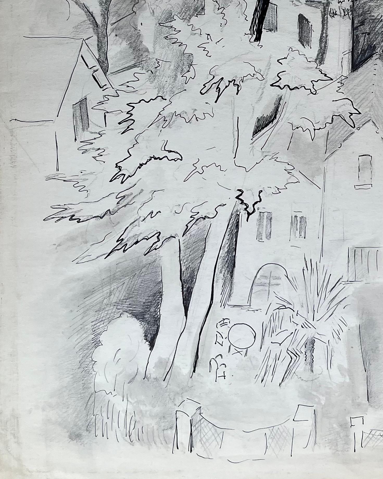Titre : Dessin à l'encre et au graphite d'un village entre les arbres, datant du milieu du siècle dernier
par Anne-Marie Migette Perard (française 1902-1977)
Signé : Oui
Moyen d'expression : Encre et graphite sur papier non encadré
Taille : 26,75