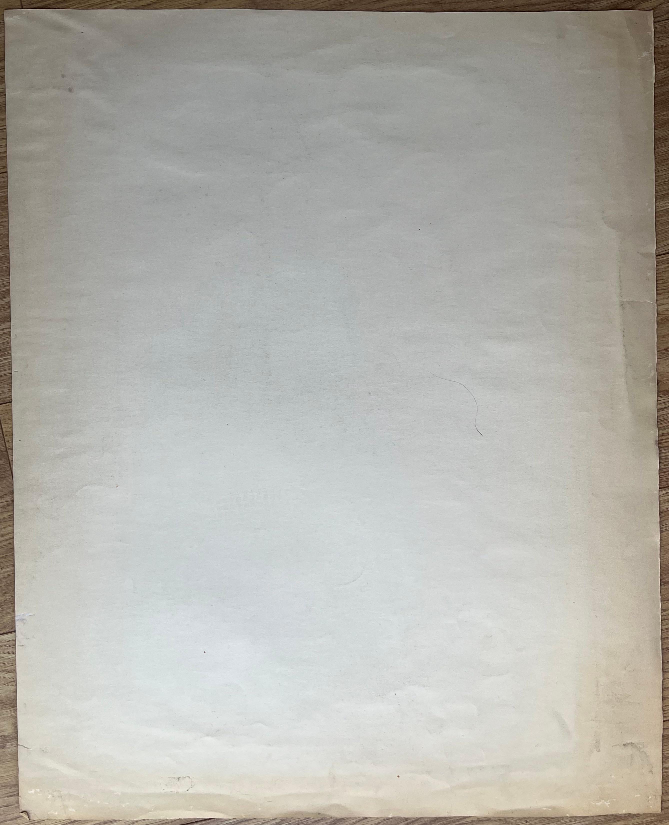 Encre et dessin français du milieu du siècle dernier représentant un village parmi des arbres en vente 2