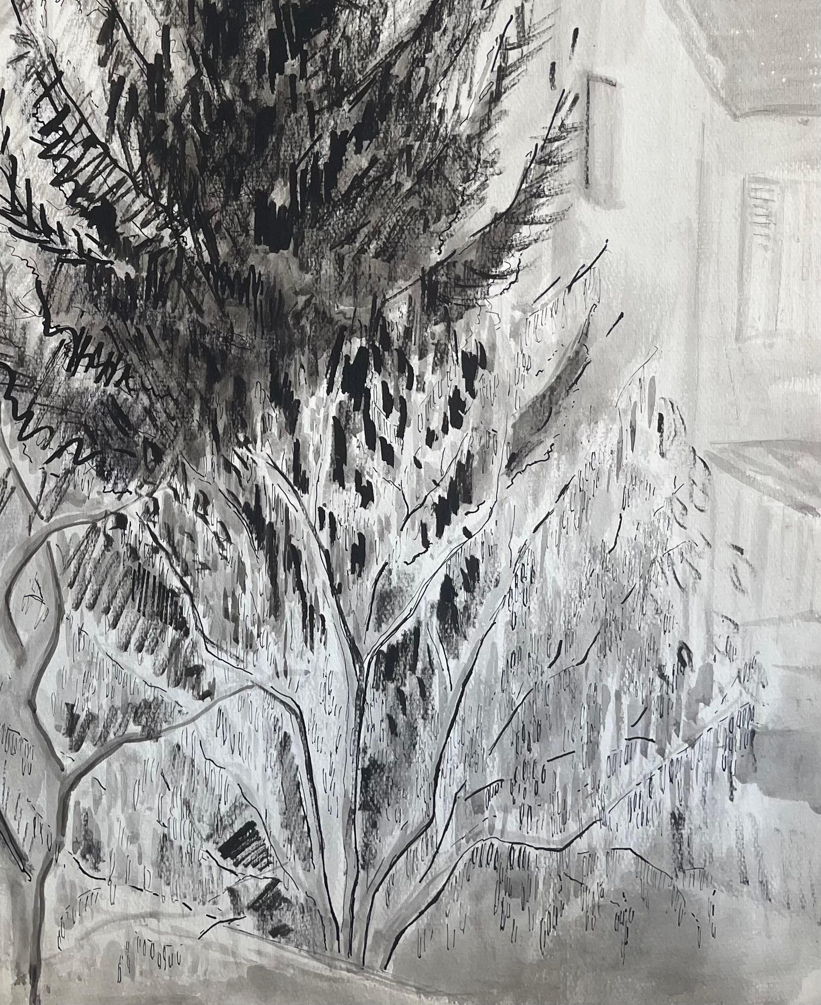 Titre : Dessin à l'encre et lavis du milieu du siècle d'un pin sur fond de village
par Anne-Marie Migette Perard (française 1902-1977)
Signé : Oui
Médium : Graphite et encre sur papier non encadré
Taille : 25.75 pouces (hauteur) x 19.75 pouces