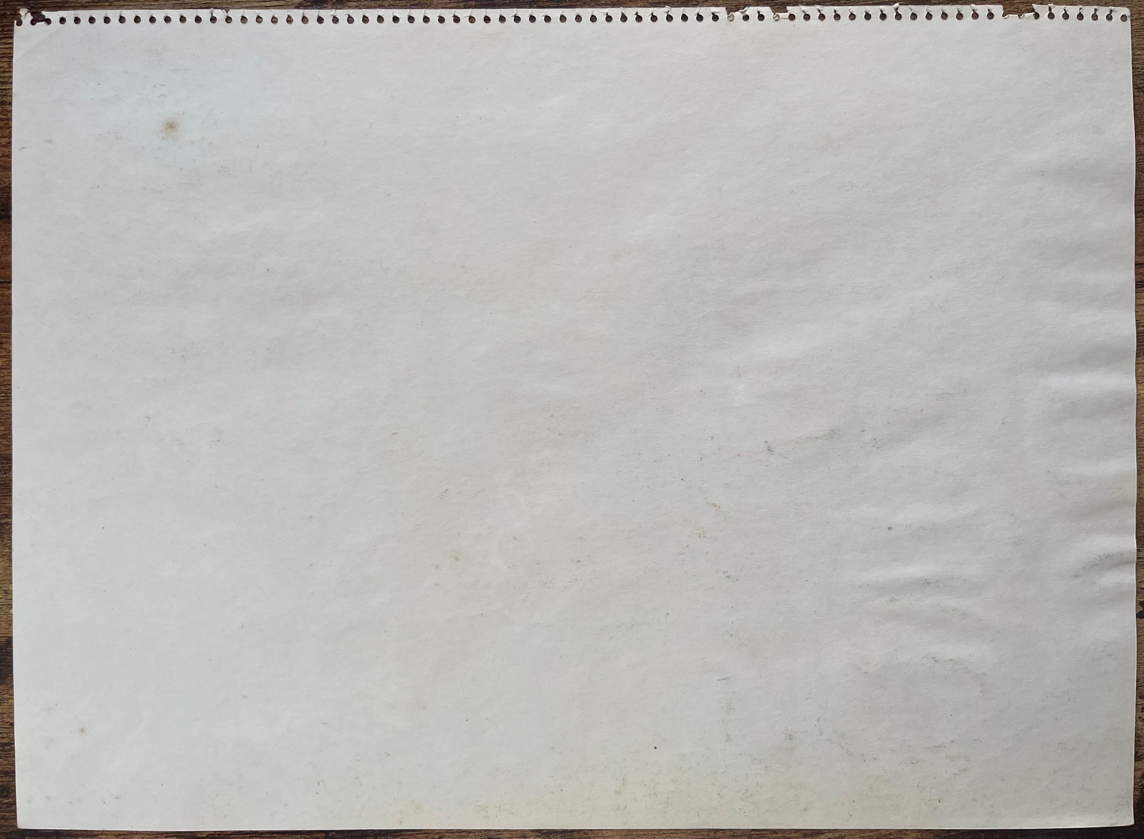 Pastel de mediados del siglo XX de escena costera con pueblo e iglesia en el acantilado en venta 3