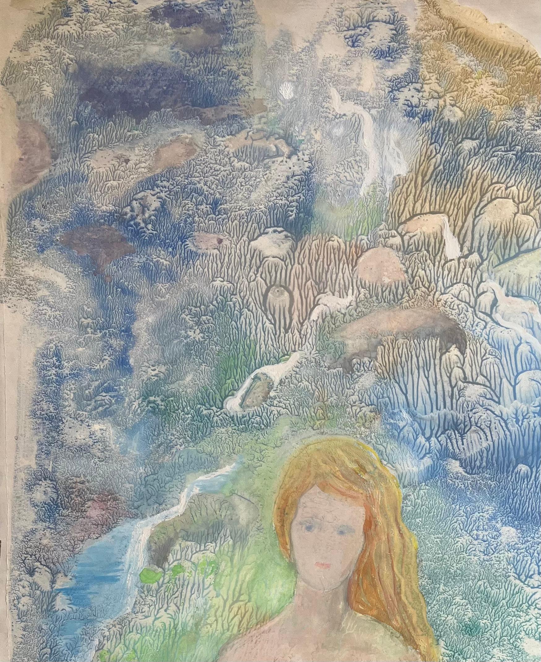 Título: Acrílico postimpresionista de mediados del siglo XX de una figura femenina desnuda
de Anne Marie Migette Perard (francesa 1902-1977)
Firmado: Sí
Técnica: Acrílico sobre papel sin enmarcar
Tamaño: 25,75 pulgadas (alto) x 19,75 pulgadas