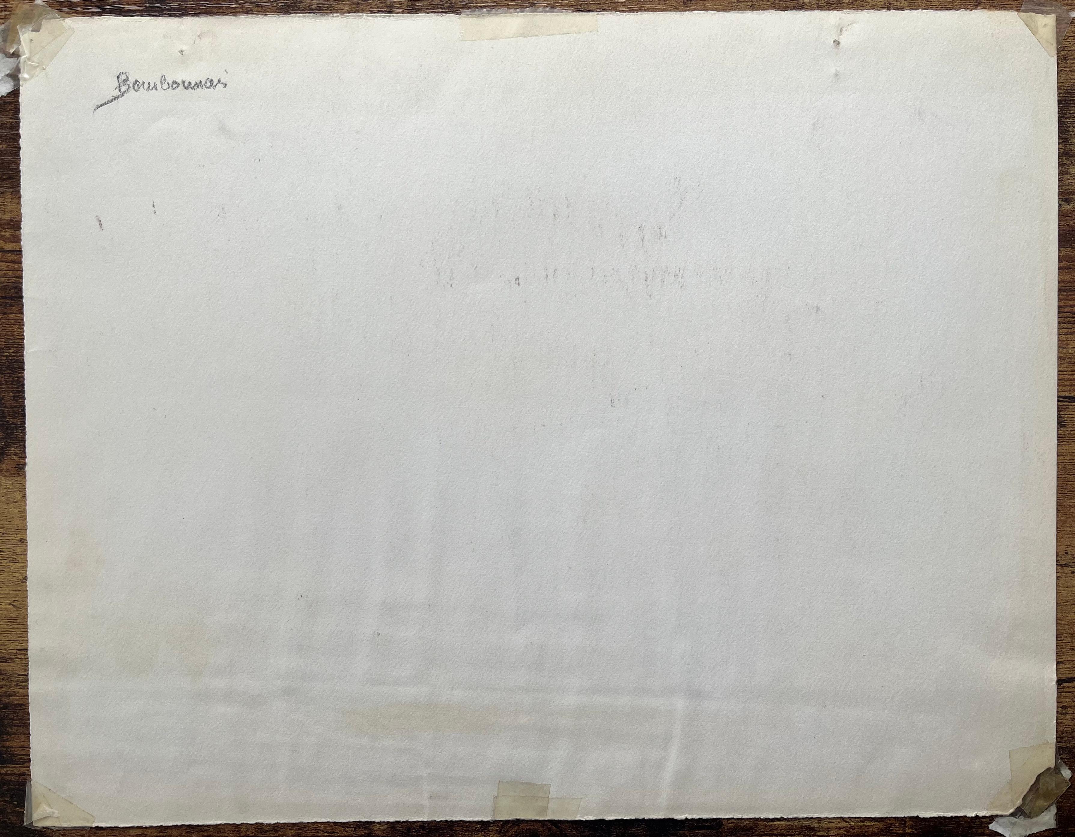 Paysage post-impressionniste Pastel de La Bourboule France, milieu du 20e siècle en vente 3