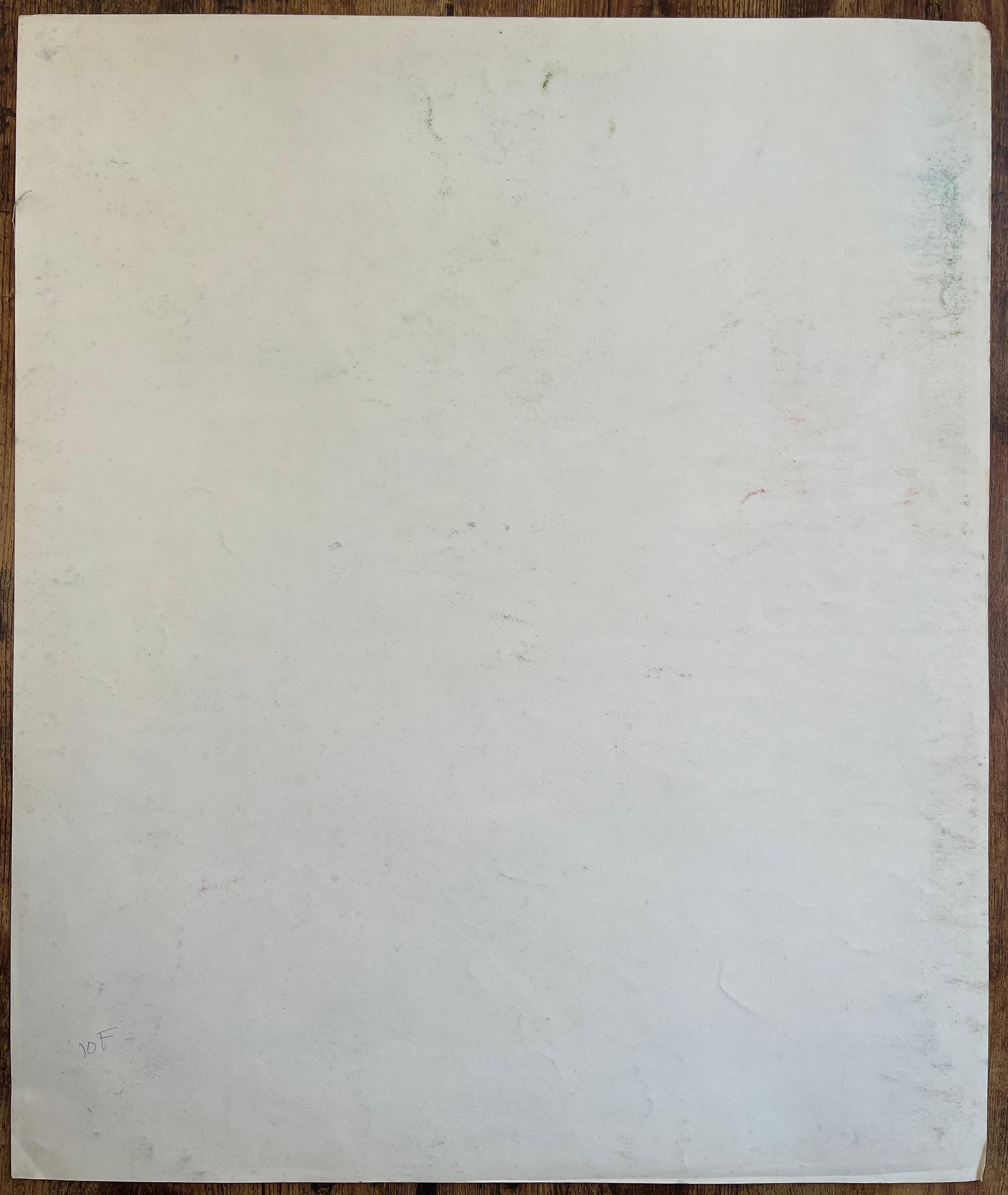 Pastello post-impressionista della metà del XX secolo raffigurante barche ormeggiate in un porto francese in vendita 3