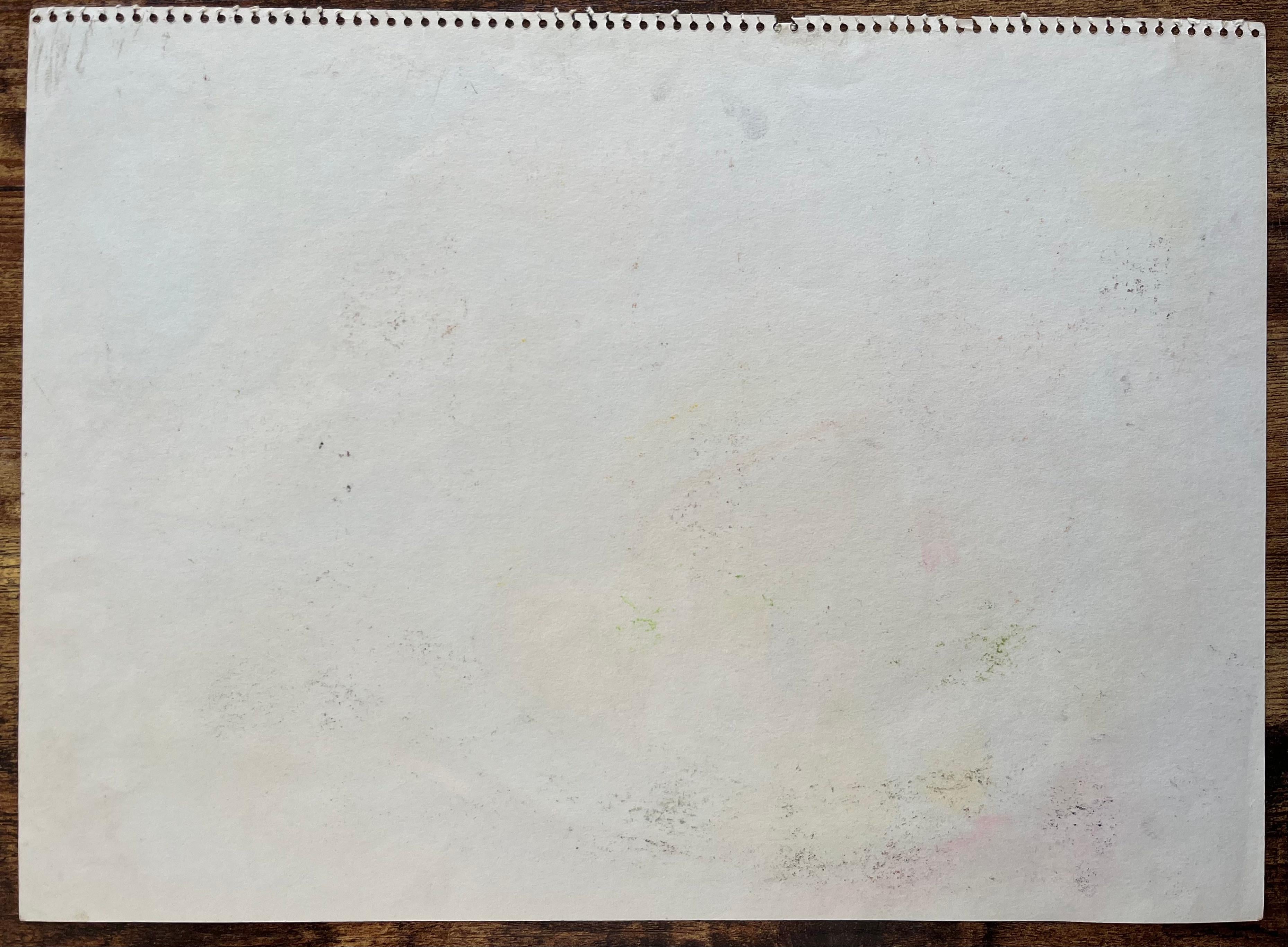 Pastello post-impressionista della metà del 20° secolo con barche colorate attraccate in vendita 3