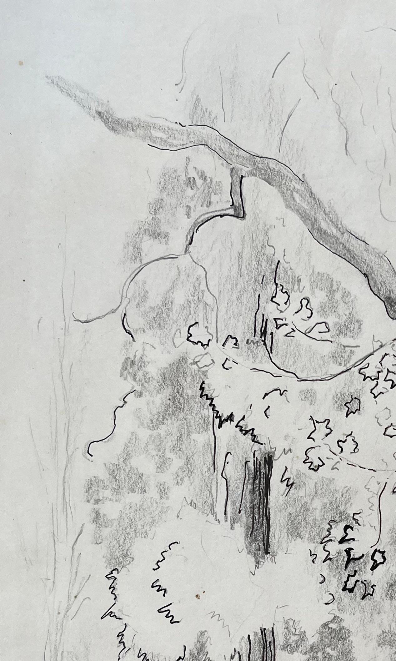 Titolo: Disegno a matita post-impressionista della metà del XX secolo di una donna su una panchina del parco
di Anne Marie Migette Perard (francese, 1902-1977)
Firmato: Yes One
Mezzo: Matita e penna su carta non incorniciata
Dimensioni: 14,5 pollici