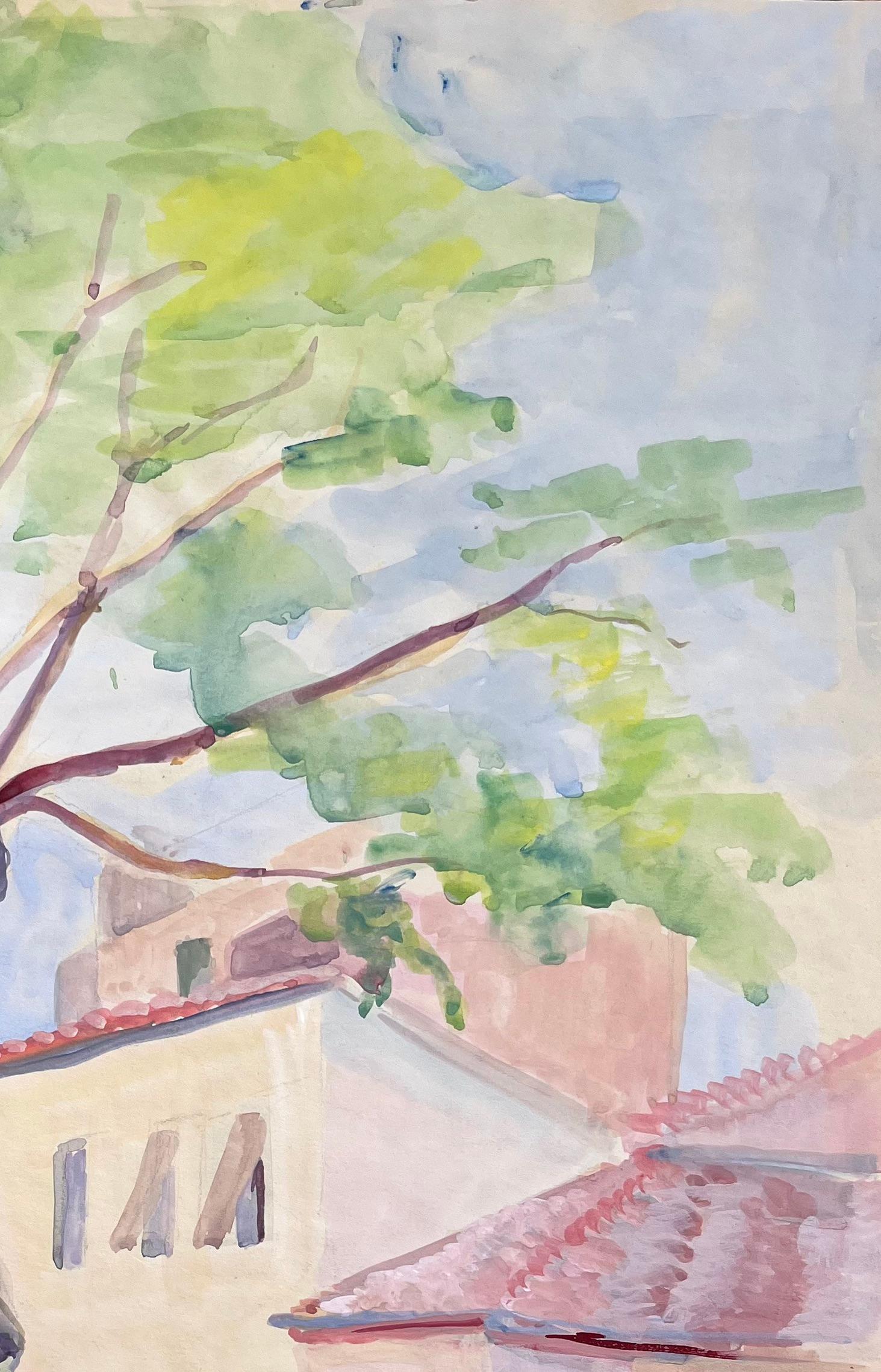 Titolo: Acquerello francese di metà secolo di donna seduta in giardino con fiori rosa
di Anne Marie Migette Perard (francese, 1902-1977)
Medium: Acquerello su carta non incorniciata
Dimensioni: 21,25 pollici (altezza) x 14,5 pollici (larghezza)