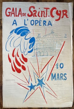 Affiche originale française pour le Gala de Saint-Cyr à l'Opéra
