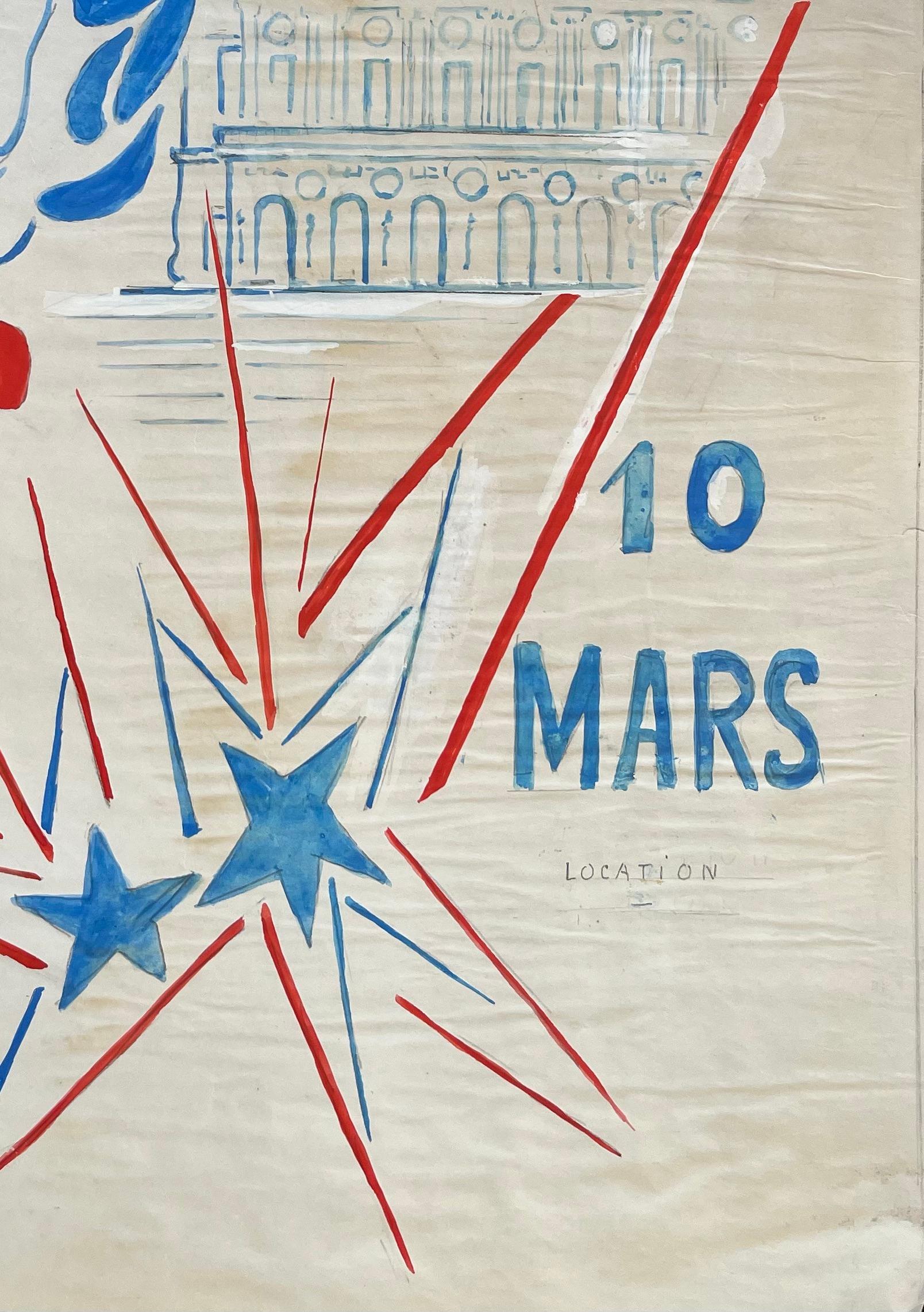 Affiche originale française pour le Gala de Saint-Cyr à l'Opéra en vente 2