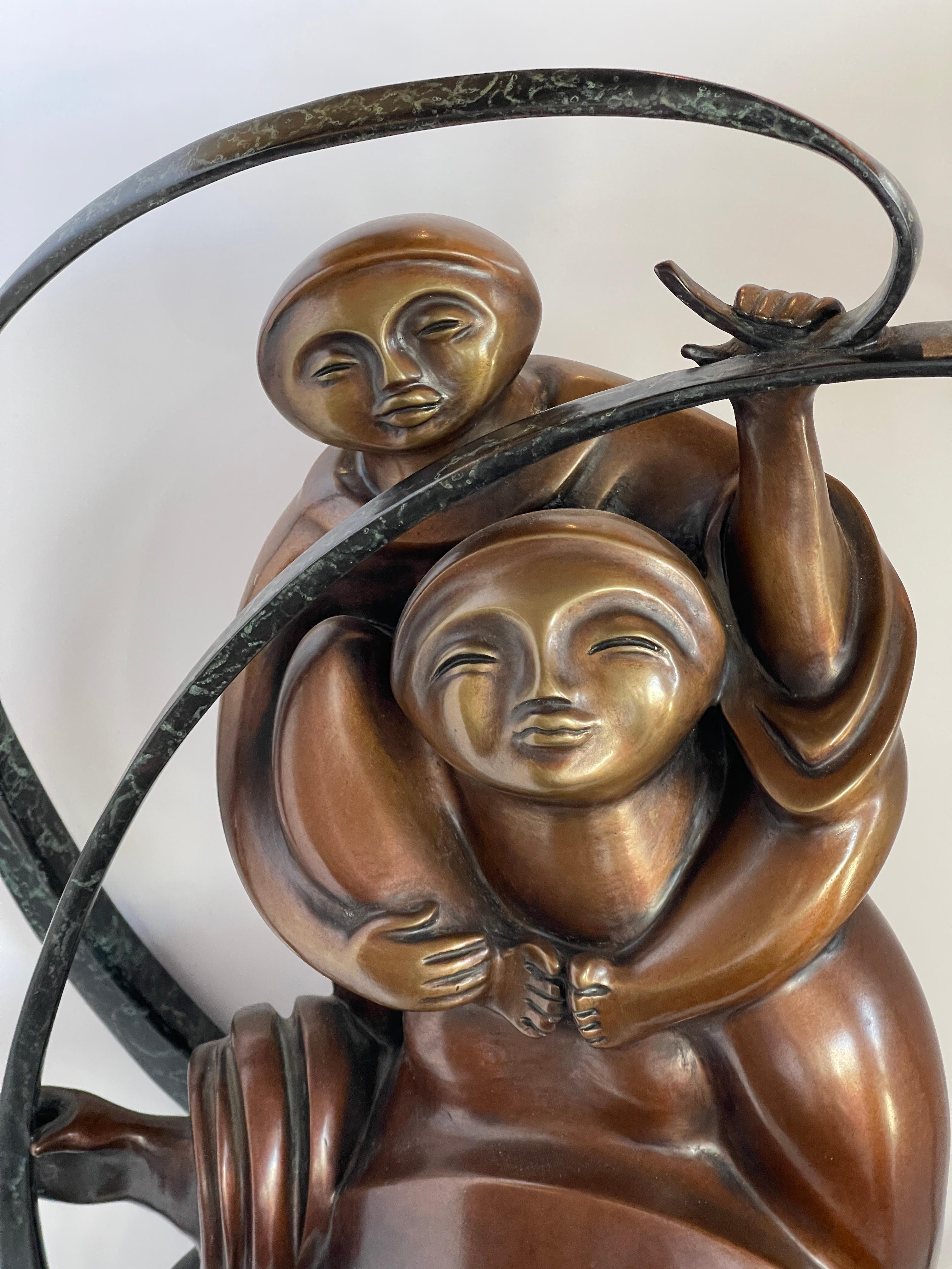Anne Marie Paul Bronze Mother and Child For Sale 4