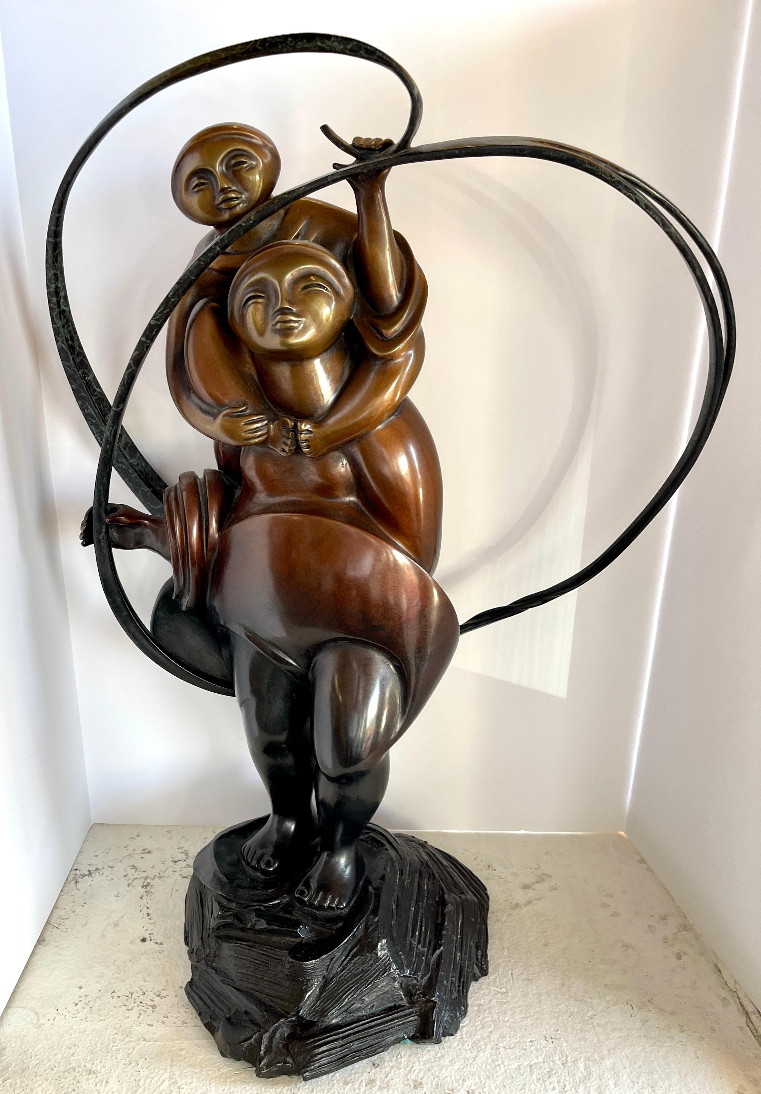 Anne-Marie Paul Bronze Mère et Child en vente 5