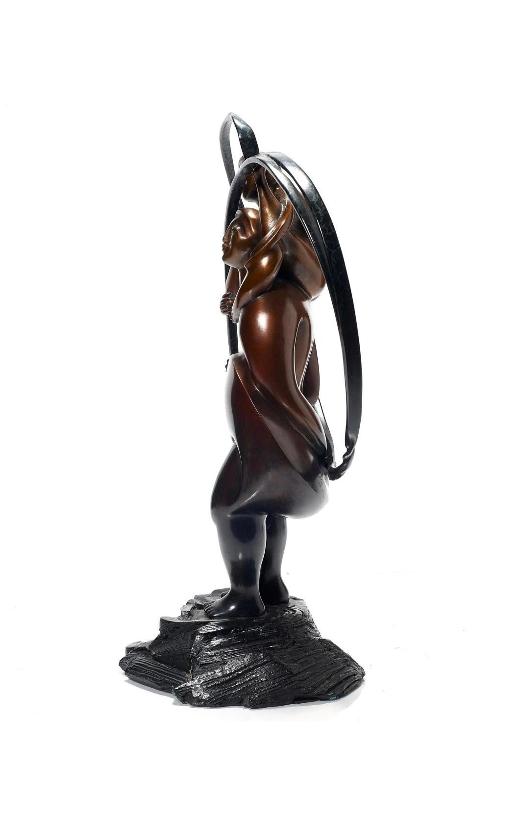 French Anne Marie Paul Bronze Mother and Child For Sale