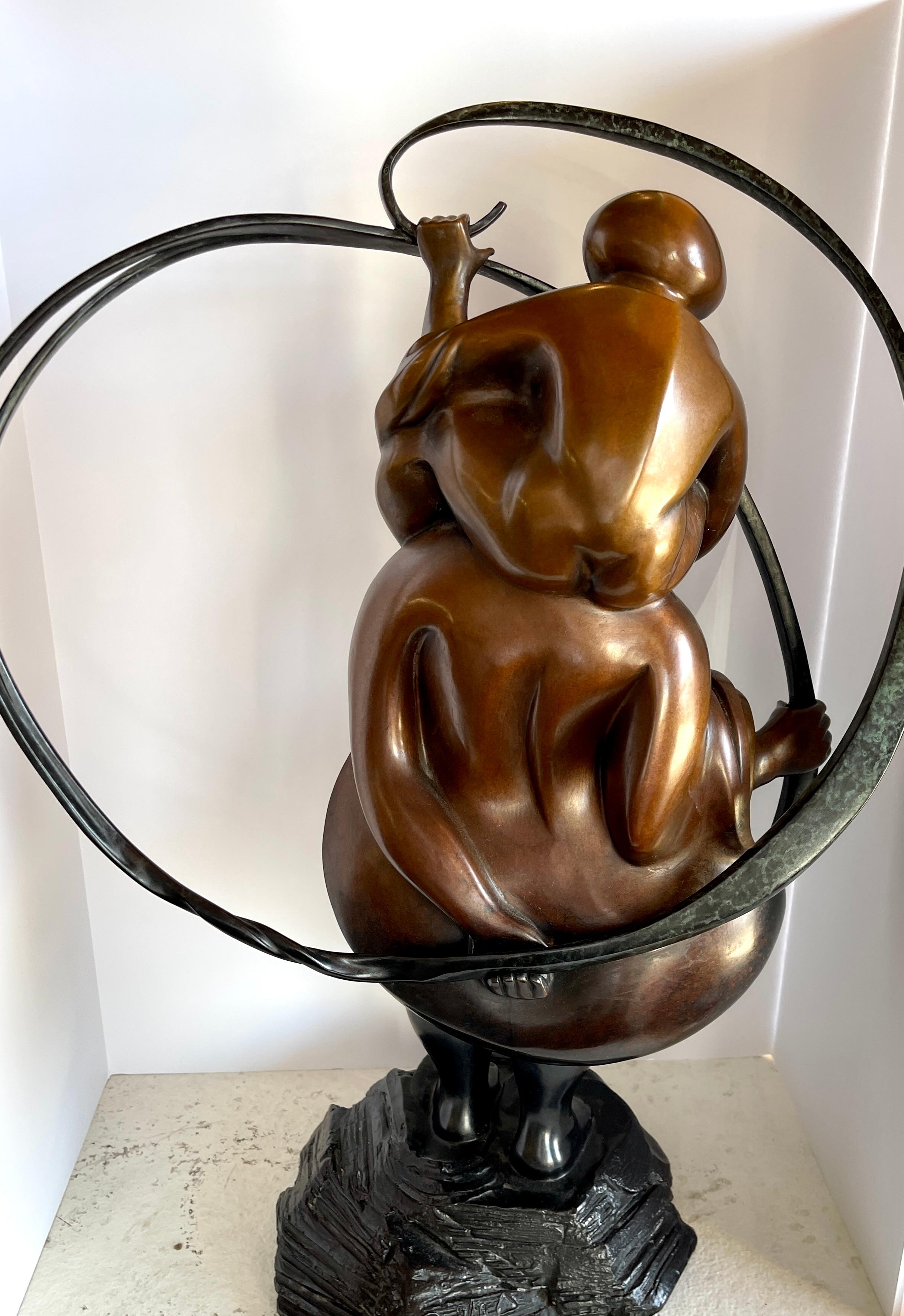 Anne Marie Paul Bronze Mother and Child For Sale 1