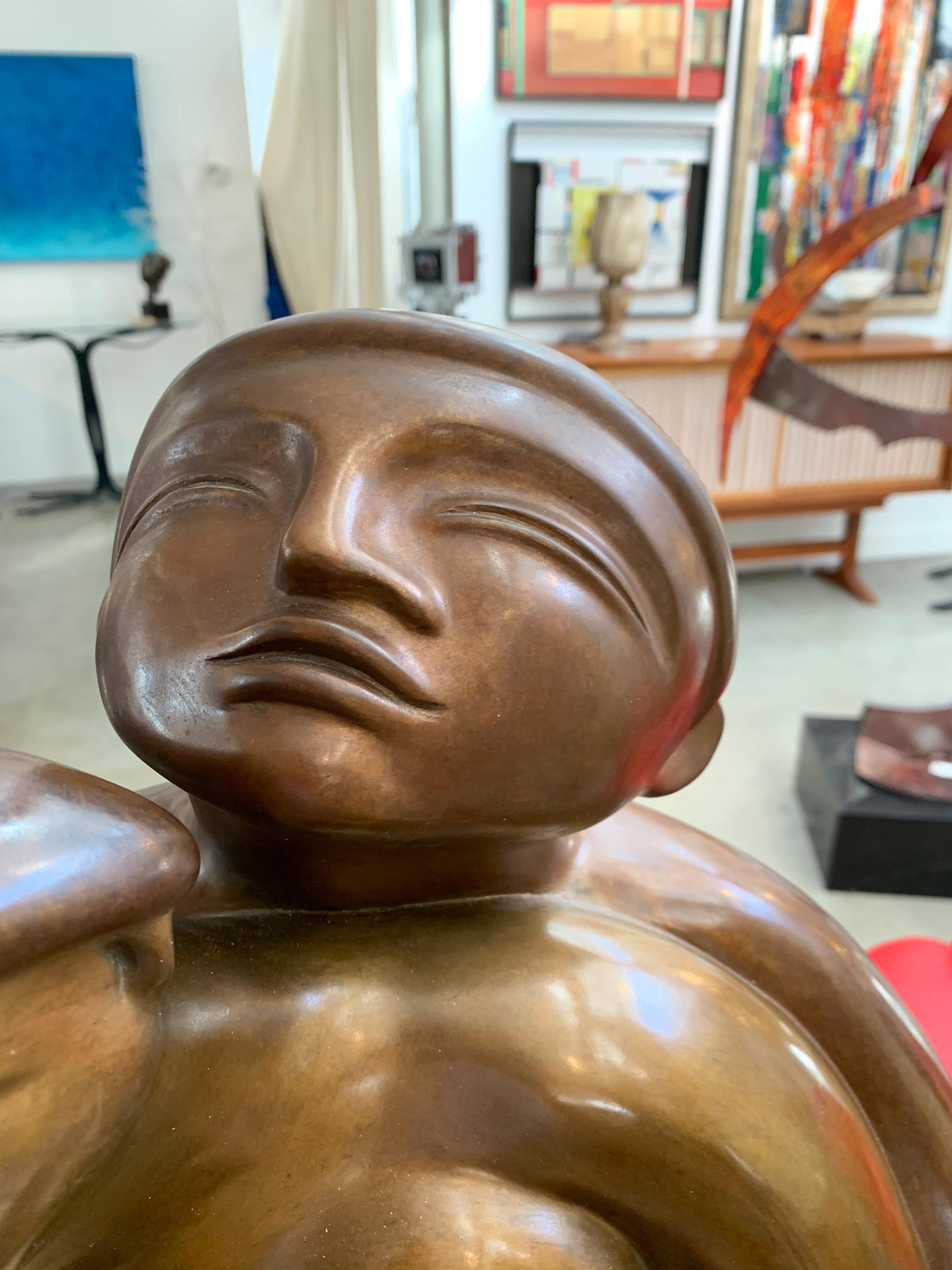 Anne Marie Paul Large Figural Bronze In Good Condition In Palm Springs, CA