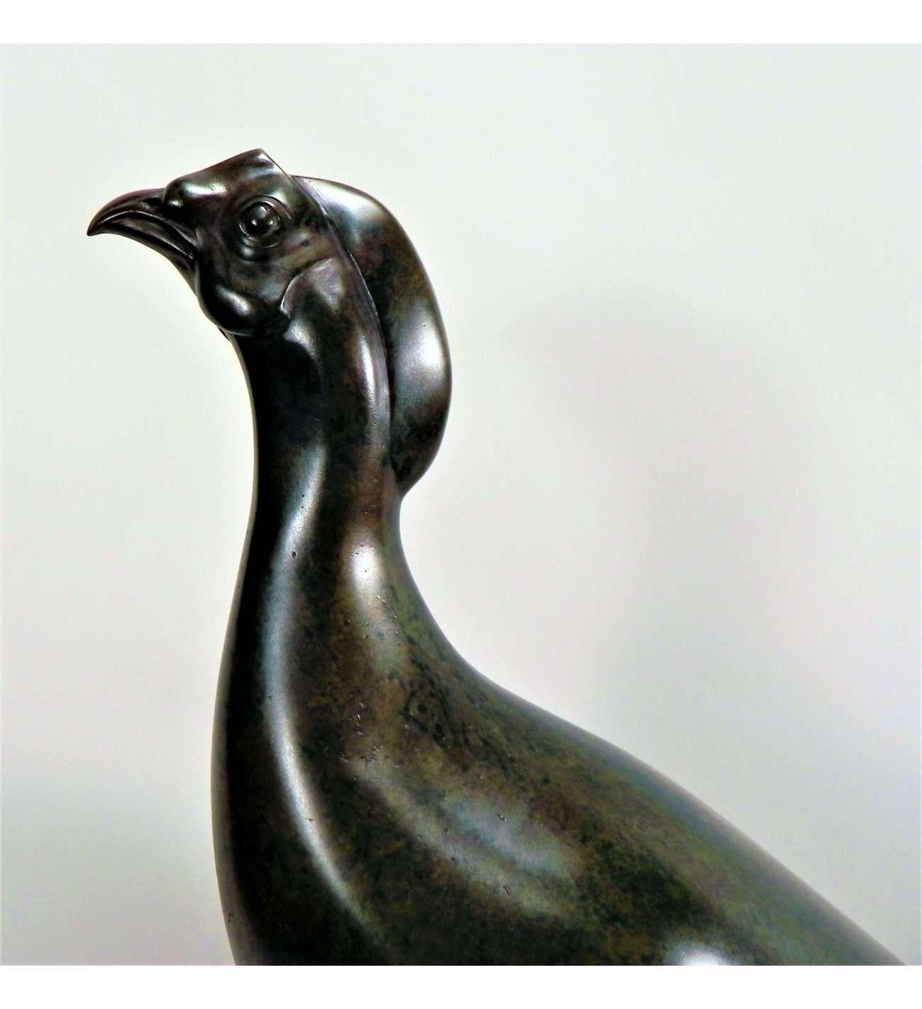 Profillet Anne-Marie (1898-1939), Bronze+ Chinese pheasant - Art Deco Sculpture by Anne-Marie Profillet