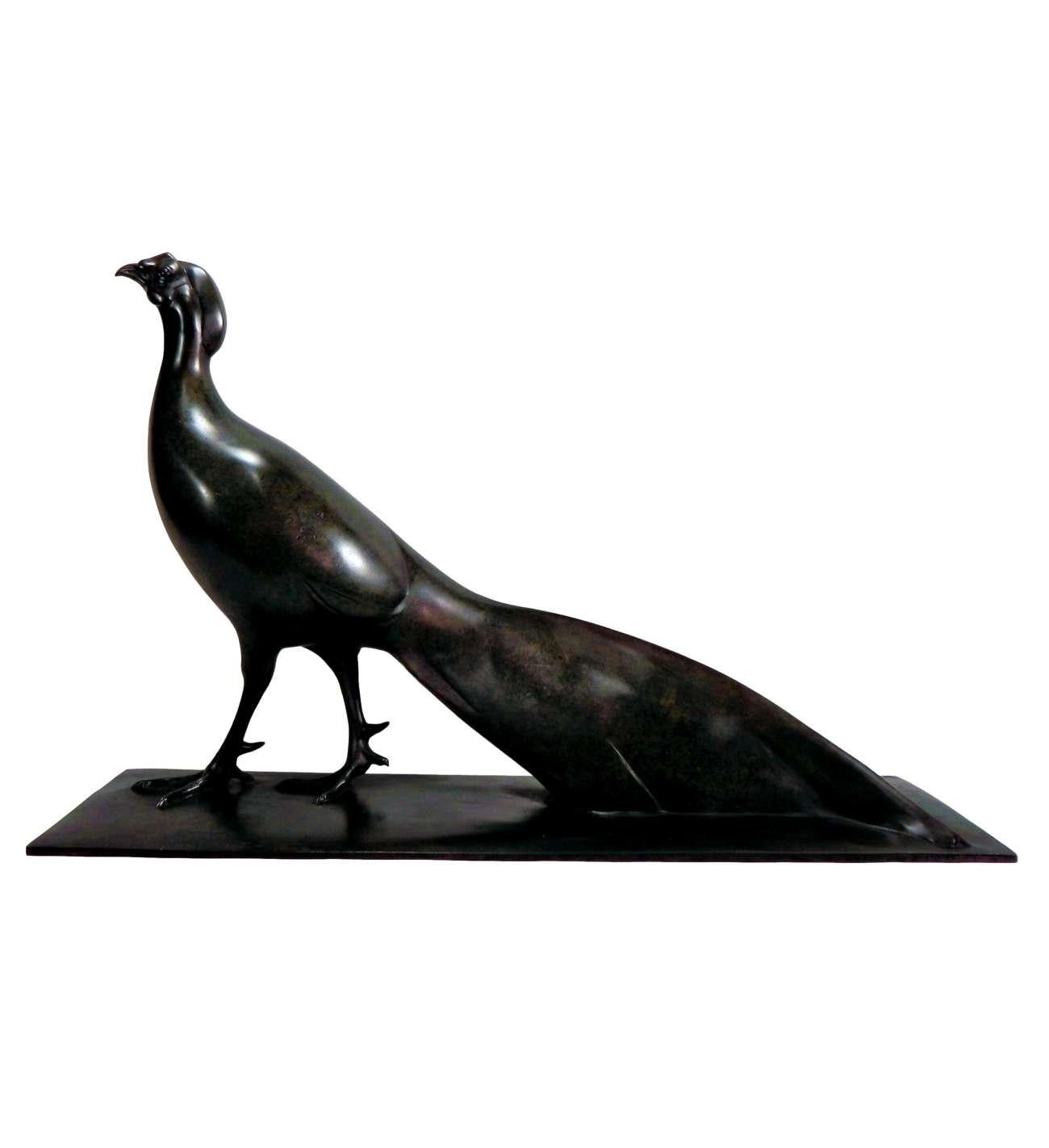 Anne-Marie Profillet Figurative Sculpture - Profillet Anne-Marie (1898-1939), Bronze+ Chinese pheasant