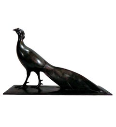 Profillet Anne-Marie (1898-1939), Bronze+ Chinese pheasant