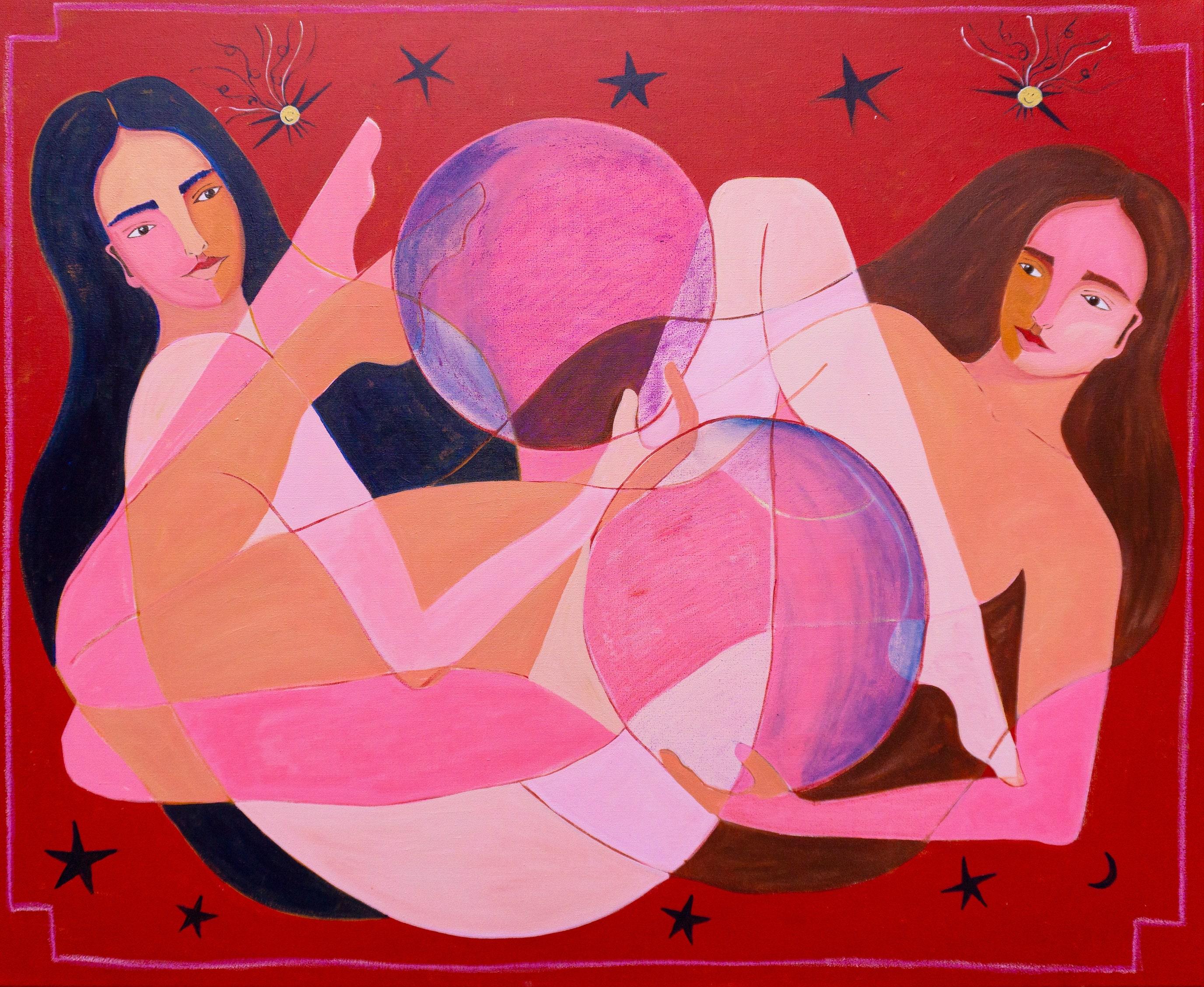 Anne Mei Poppe Figurative Painting - Starry Night
