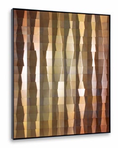 Gold Facet - Abstract Geometic Metal Sculpture