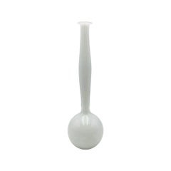 Seltene signierte Vase aus weißem Glas von Anne Nilsson für Orrefors Expo 1998