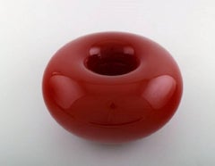 Bol en verre d'art rouge « Donot » d'Anne Nilsson pour Kosta Boda