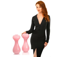 Anne Nilsson pour Kosta Boda Paire de vases postmodernes