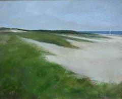 Anne Packard, "Outer Cape", 24x30 Beach Sailboat Seascape Oil Painting on Canvas