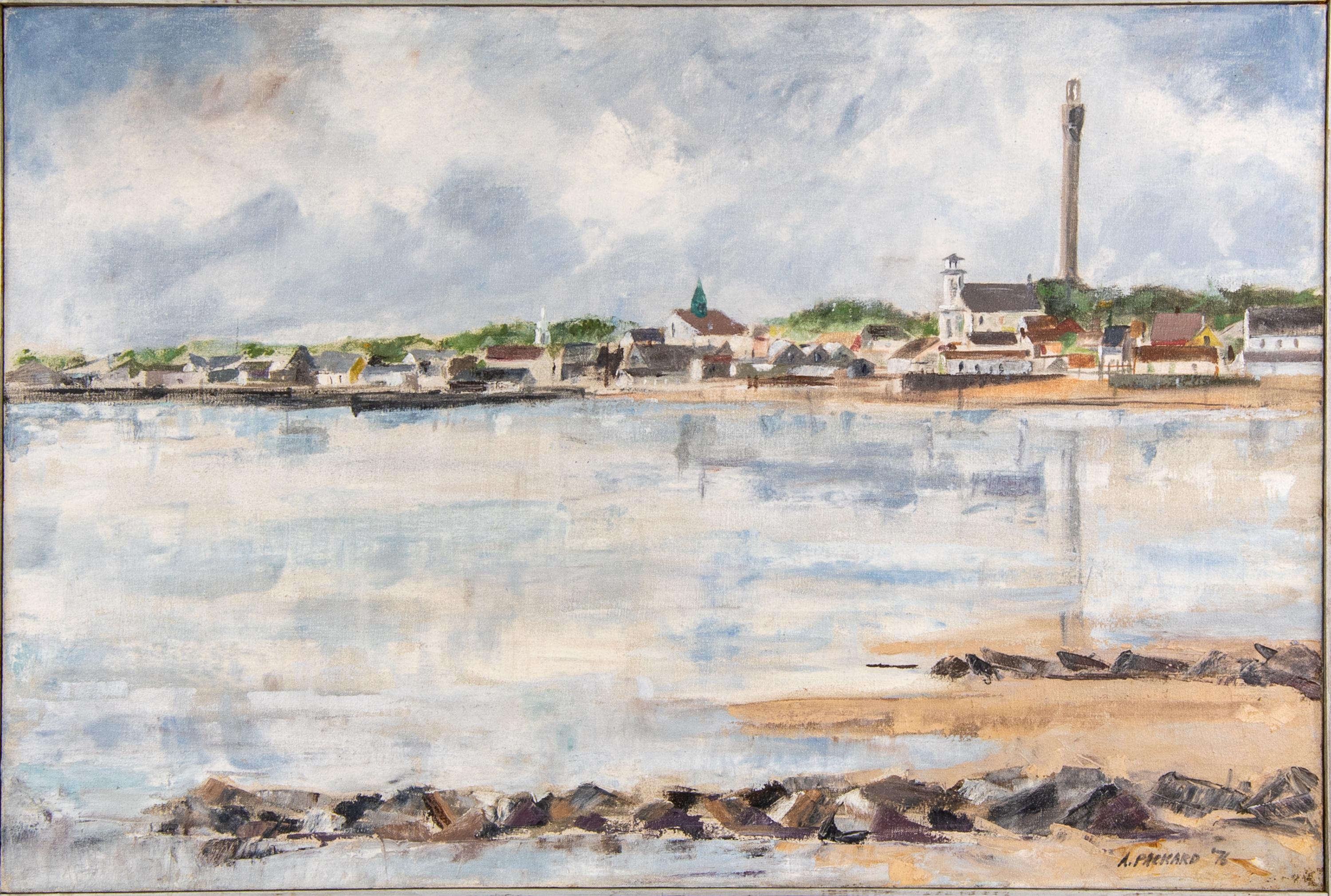 Artistics: Ann Packard
Titolo: La linea costiera di Provincetown vista dal porto
Mezzo: Olio su tela
Dimensioni: 24" x 36"
Iscrizione: Firmato e datato "A. Packard 1976" sulla parte anteriore in basso a destra
Anno: 1976

L'opera di Anne Packard