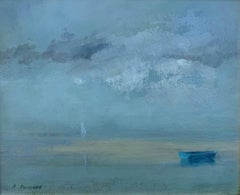 Anne Packard, "Stillness", 18x22 Beach Seascape Oil Painting on Canvas