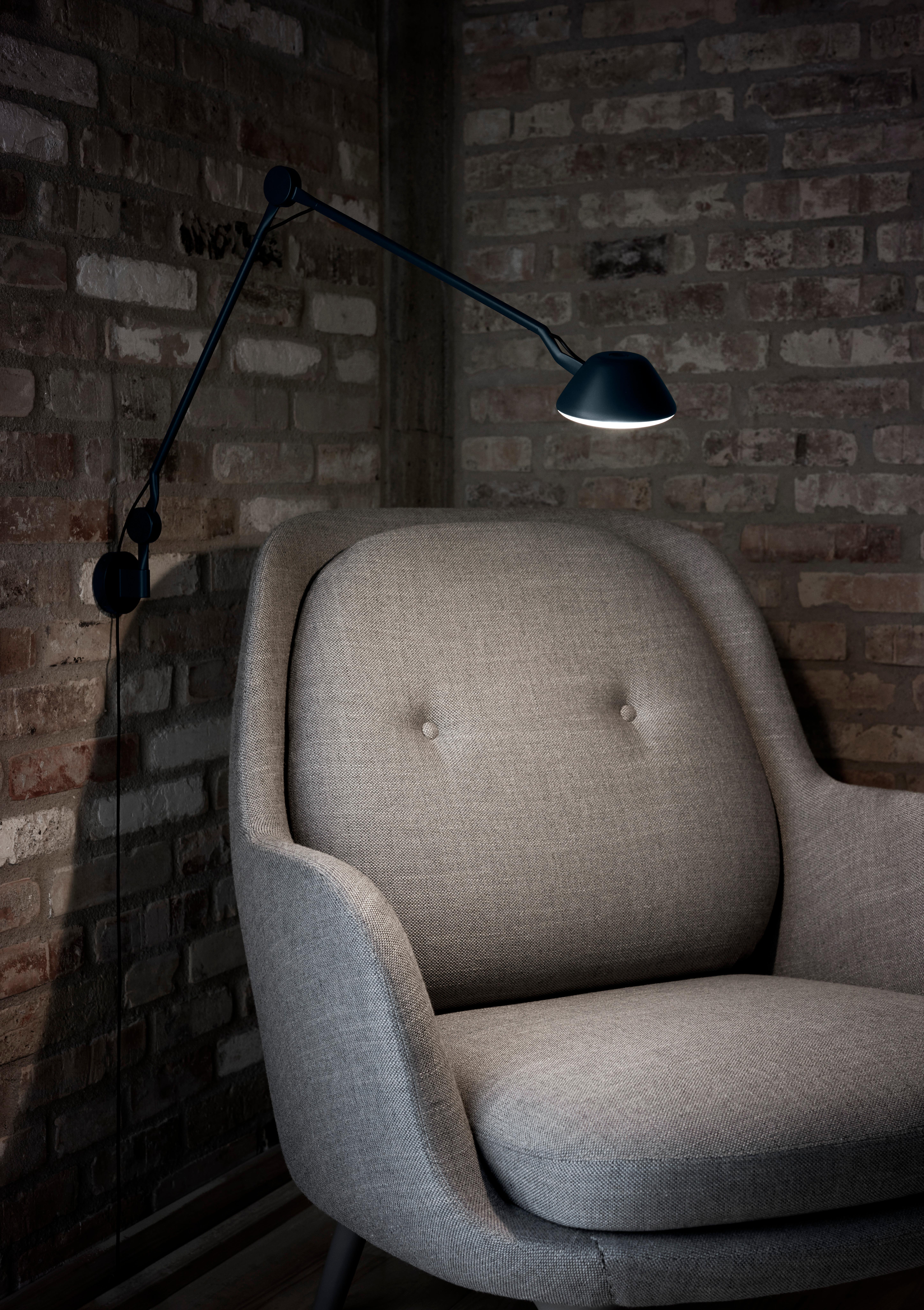 Anne Qvist 'AQ01' Wall Lamp in blue for Fritz Hansen.

Established in 1872, Fritz Hansen has become synonymous with legendary Danish design. Combining timeless craftsmanship with an emphasis on sustainability, the brand’s re-editions of iconic