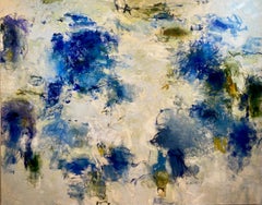 Blue May, Abstract Skyscape Painting, Oil on Canvas, Signed 