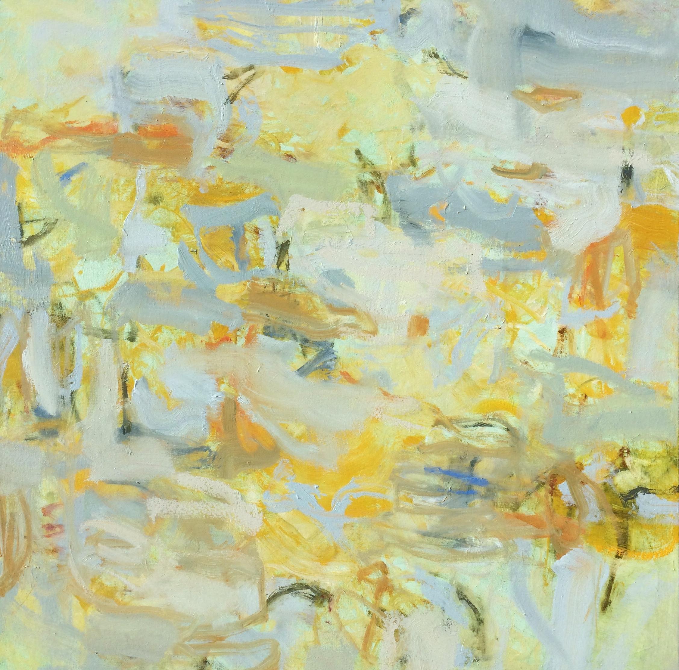 Anne Raymond Abstract Painting - Flow, oil on canvas, 36" x 36"