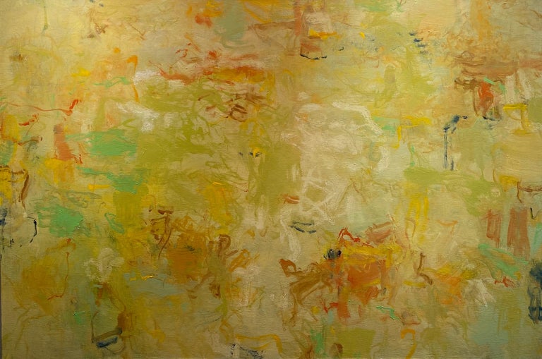 Anne Reymann Anne Raymond - Improvisation II, Abstract Oil Painting on Canvas ...
