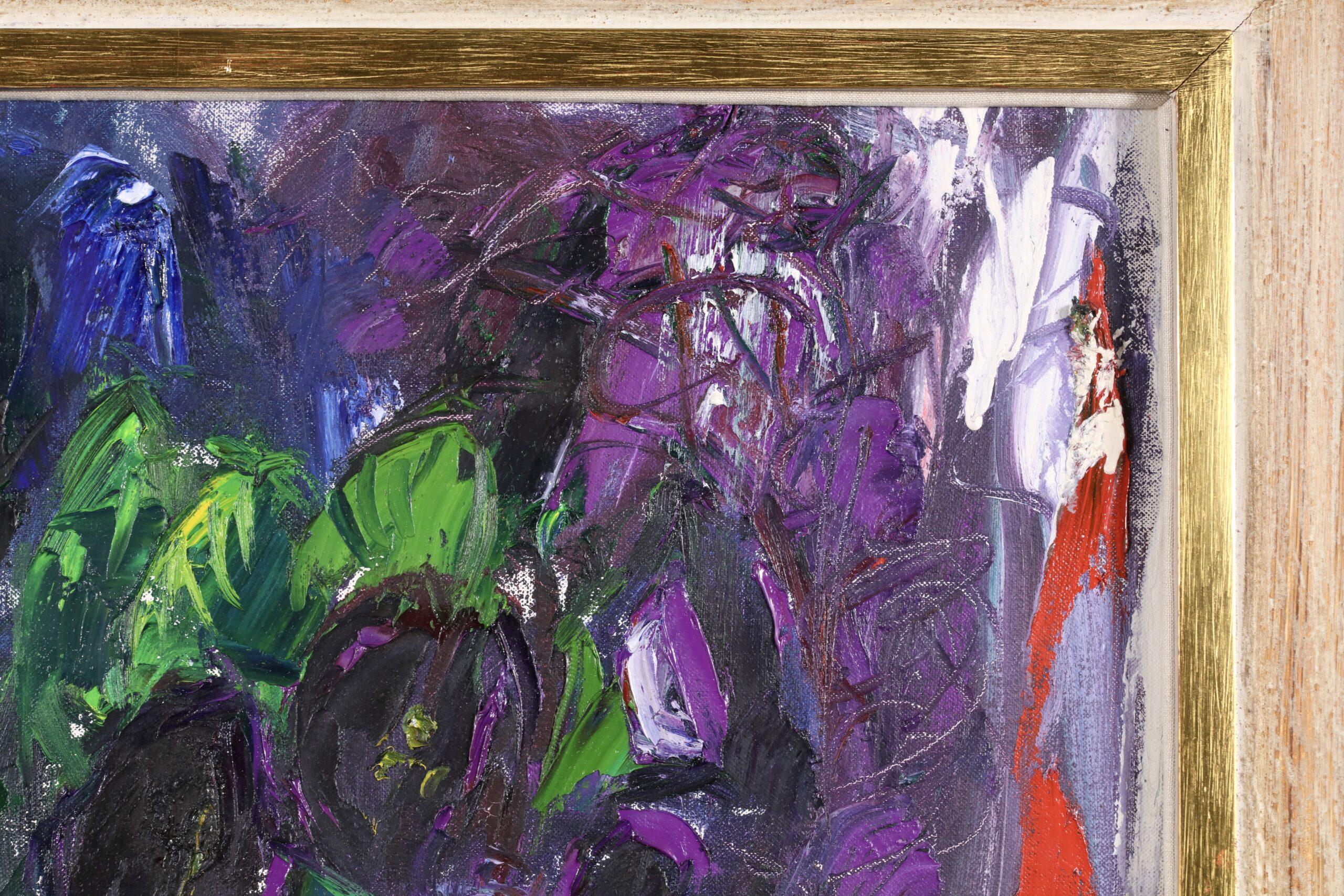 Gloxinias – Postimpressionistische Blumenstillleben Öl von Anne Redpath im Angebot 10