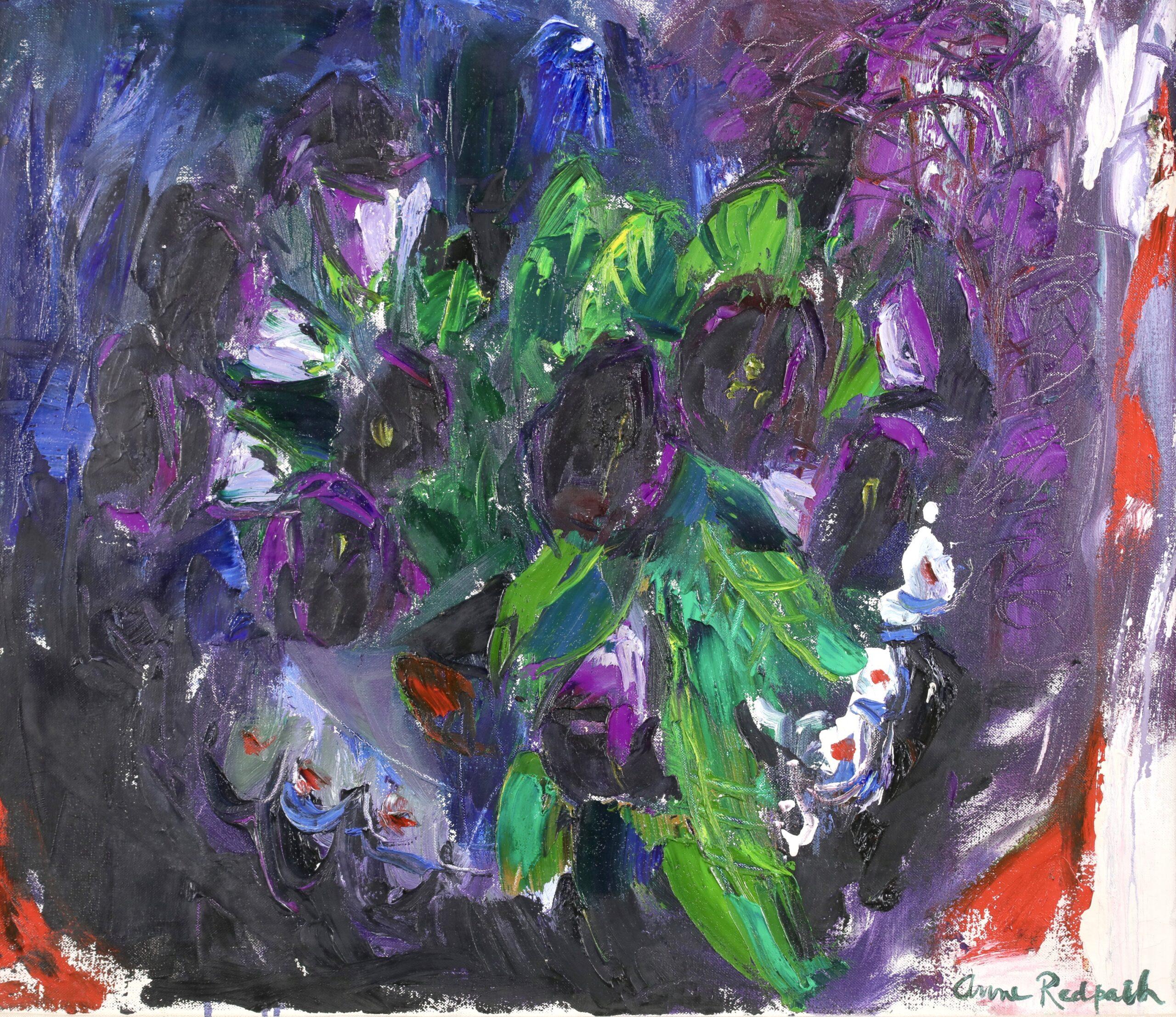 Gloxinias – Postimpressionistische Blumenstillleben Öl von Anne Redpath im Angebot 1