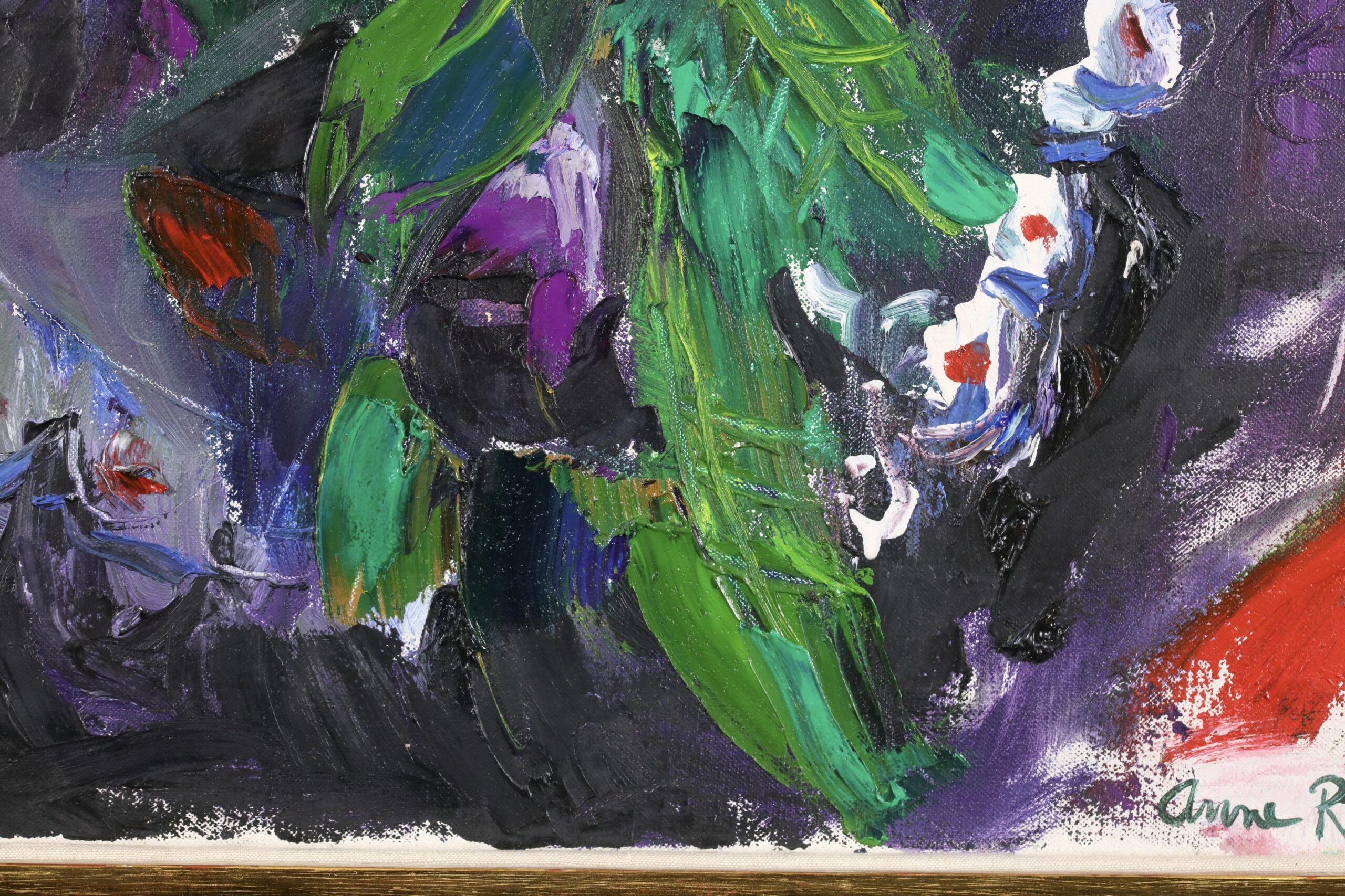 Gloxinias – Postimpressionistische Blumenstillleben Öl von Anne Redpath im Angebot 5