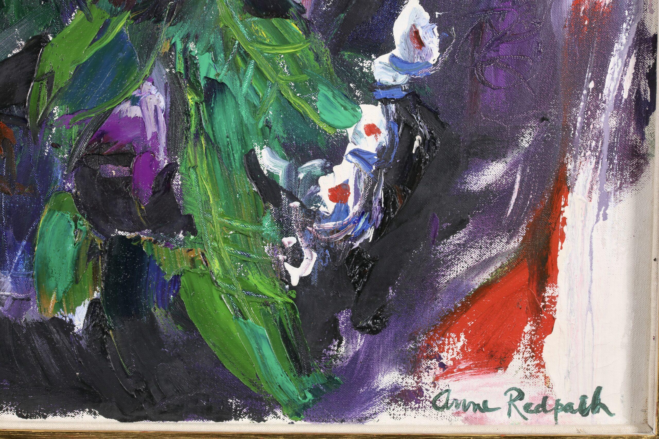 Gloxinias – Postimpressionistische Blumenstillleben Öl von Anne Redpath im Angebot 6