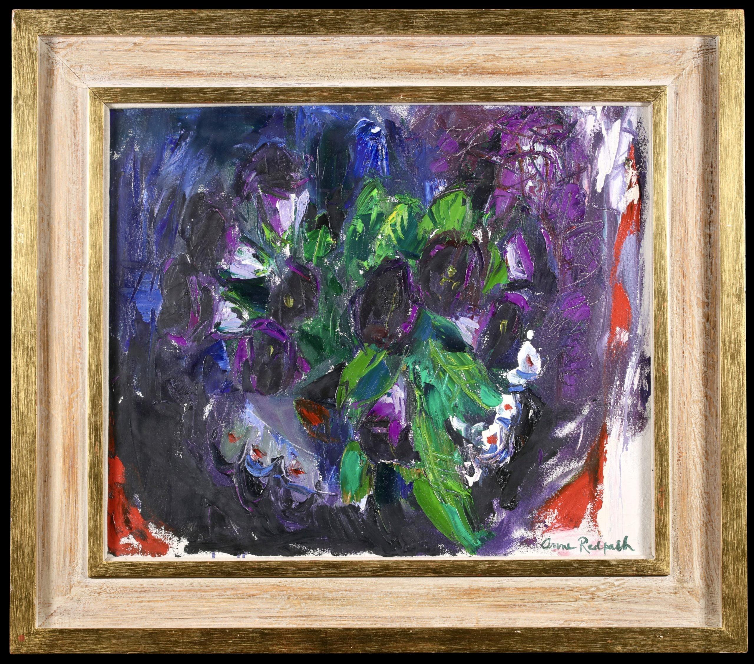 Gloxinias - Flores postimpresionistas Naturaleza muerta Óleo de Anne Redpath