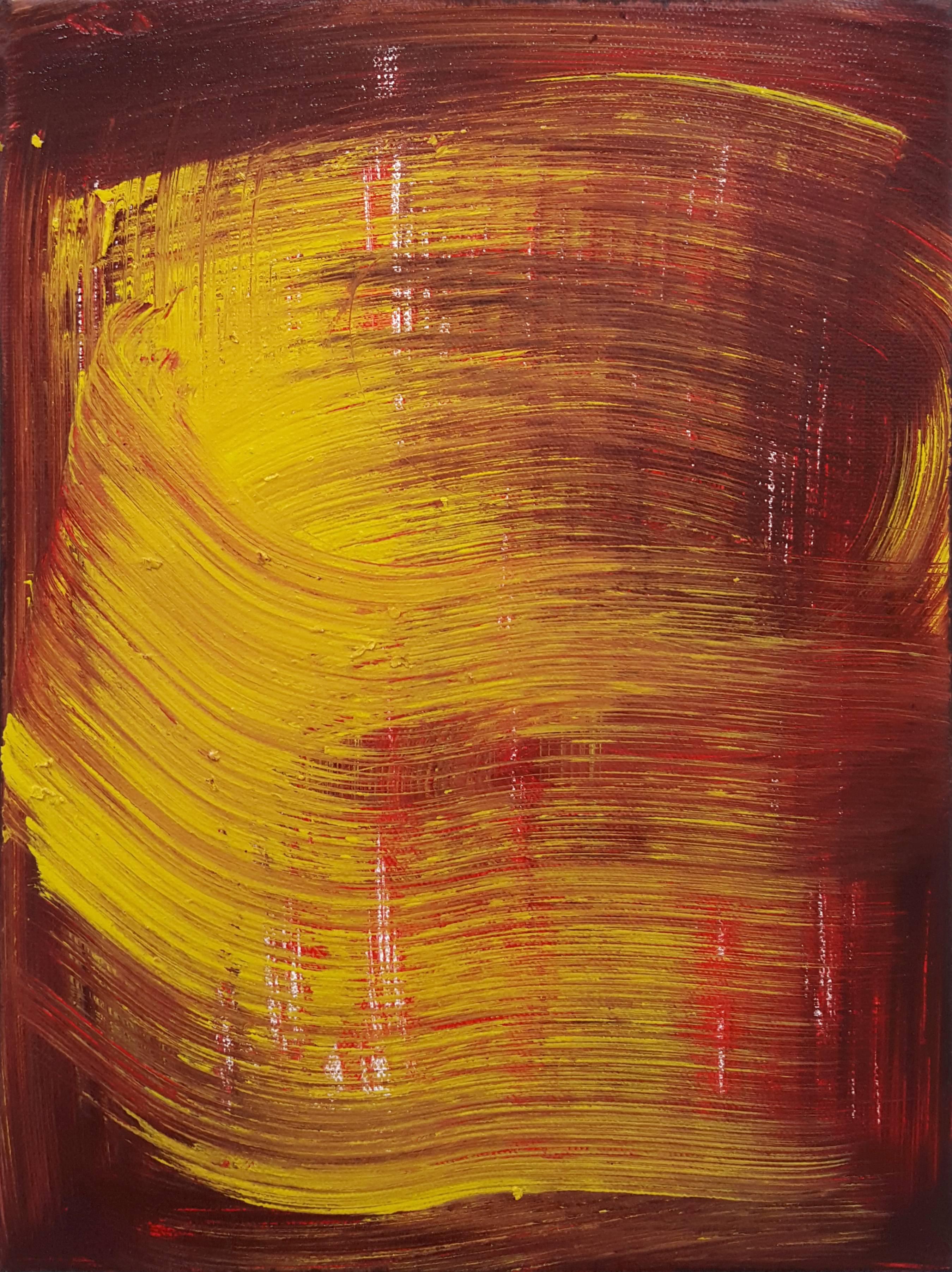Anne Russinof, Autumn Swipe, 2015, Oil on canvas, Minimalist