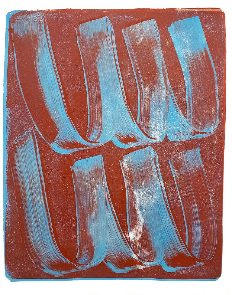 Anne Russinof - Anne Russinof, Gestural 13, 2019, Acrylic, Monotype ...