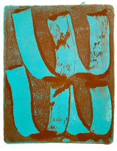 Anne Russinof  Gestural 4, 2019, acrylique, monotype, champ de couleurs, abstraction