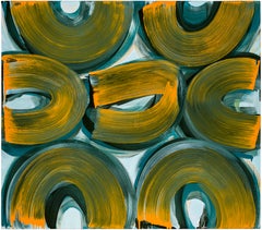 Anne Russinof, Linchpin, 2018, Öl auf Leinwand, 44 x 50 Zoll