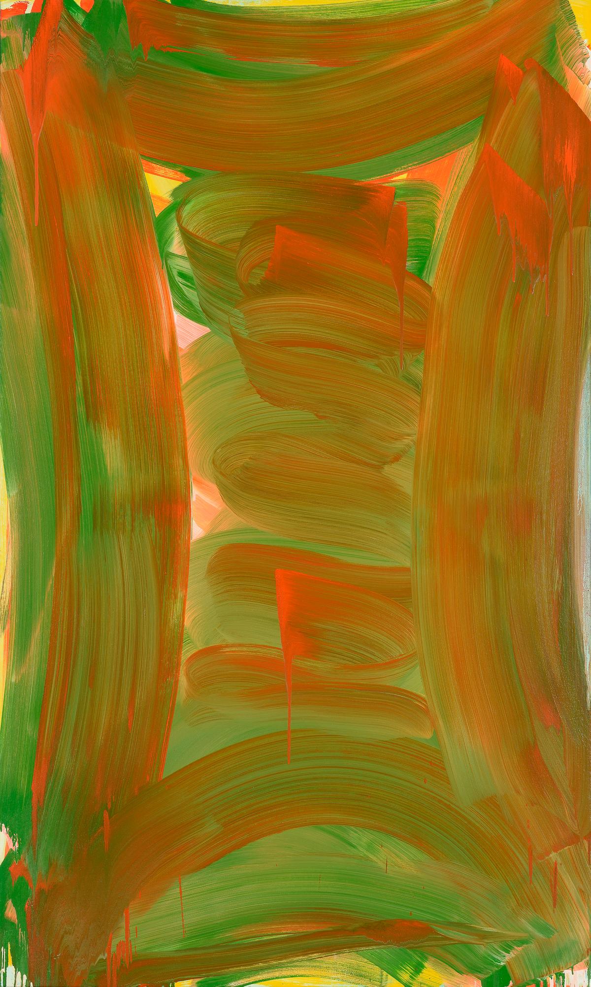 Anne Russinof, Tall Vault 2015, Oil on canvas, Color Field, Abstraction