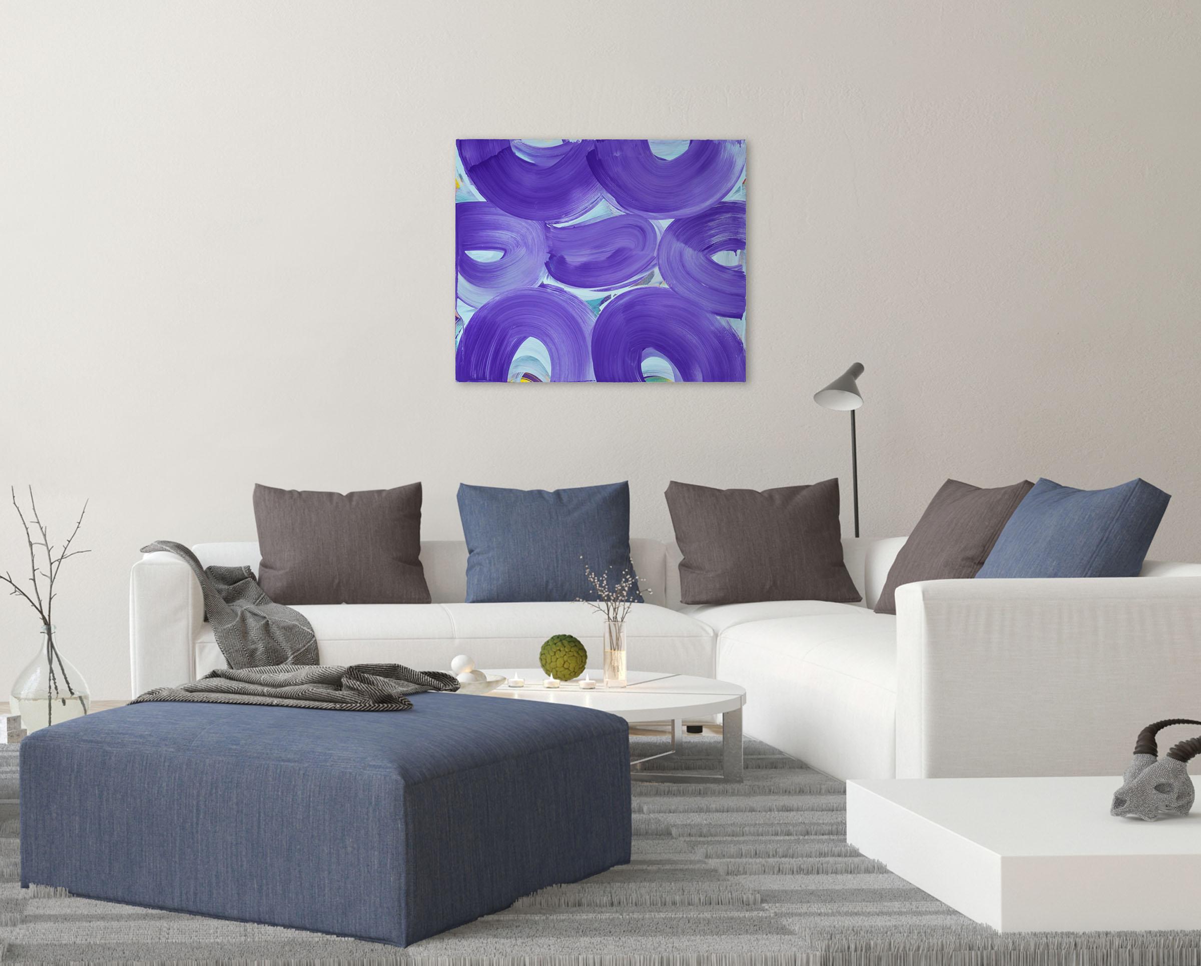 Nightshade (Abstract painting) - Painting by Anne Russinof