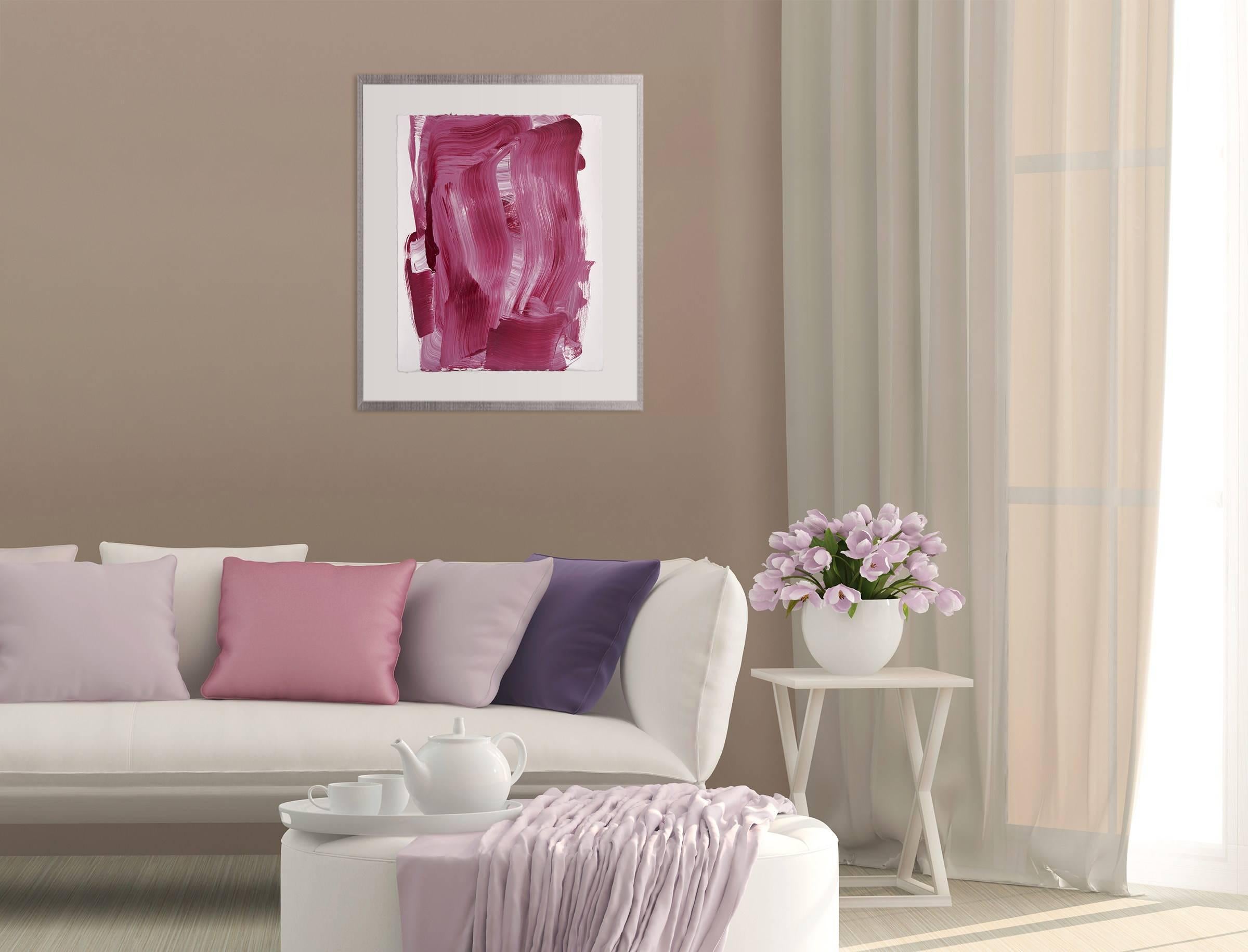 Red Swash (pittura astratta) - Art di Anne Russinof
