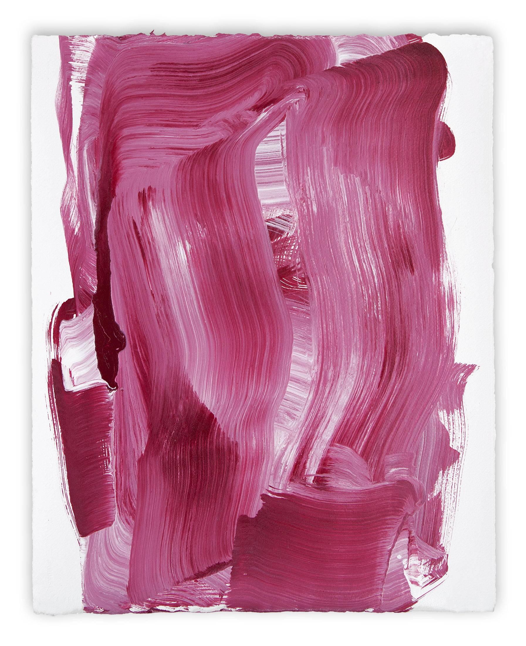 Abstract Drawing di Anne Russinof - Red Swash (pittura astratta)