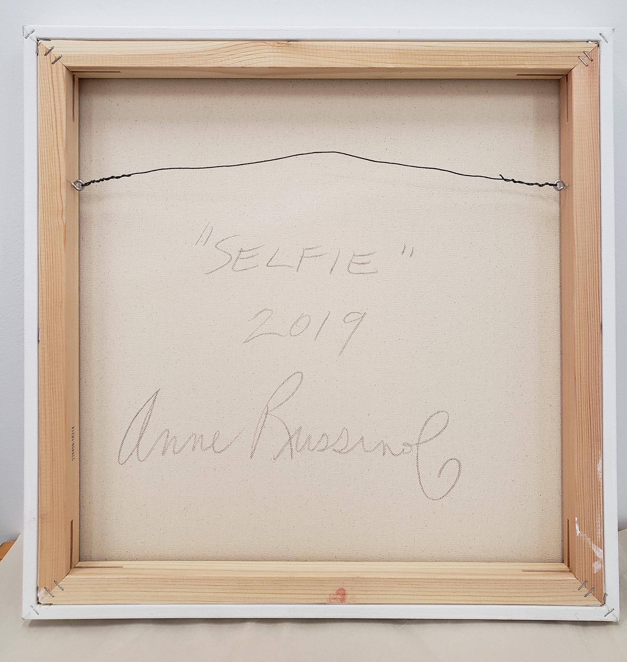 Selfie - Abstract Painting Marrone di Anne Russinof