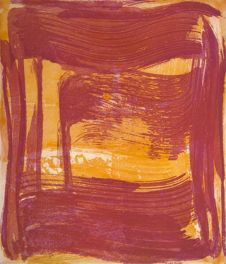 Anne Russinof "Broad Strokes Eight"", gestural abstract monoprint