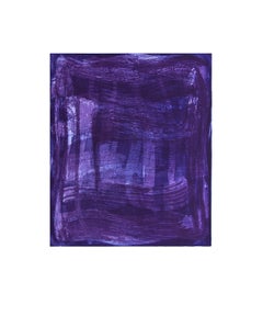 Serpentine 6, gestural abstract aquatint monoprint, shades of blue, deep violet.