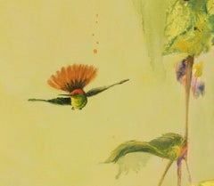 "Originario del Brasile", Contemporaneo, Colibrì, Olio, Acrilico, Collage, Pittura
