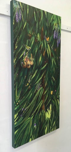 "Fuera de sincronía", Contemporáneo, Verde, Árbol, Collage, Acrílico, Pintura al óleo, 2015